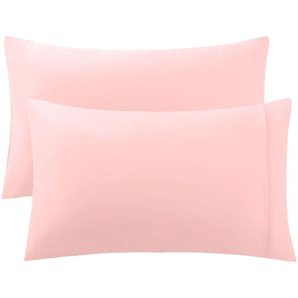 Egyptian Cotton Pillowcases 2Pcs Queen Pillow Covers, 20"x30" Coral Pink